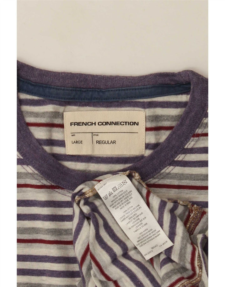 Tricou pentru bărbați French Connection Top mare, multicolor, cu dungi