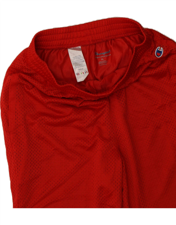 CHAMPION Boys Sport Shorts 13-14 Years XL Red Polyester Vintage Champion and Second-Hand Champion from Messina Hembry 