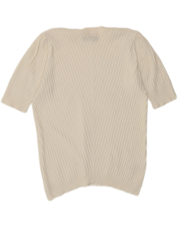 Pulover pentru femei Marks & Spencer cu gâtul cu barca UK 14 Medium White