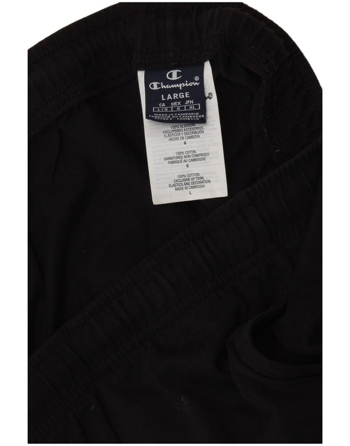 Pantaloni de trening pentru bărbați CHAMPION, mari, negru, bumbac