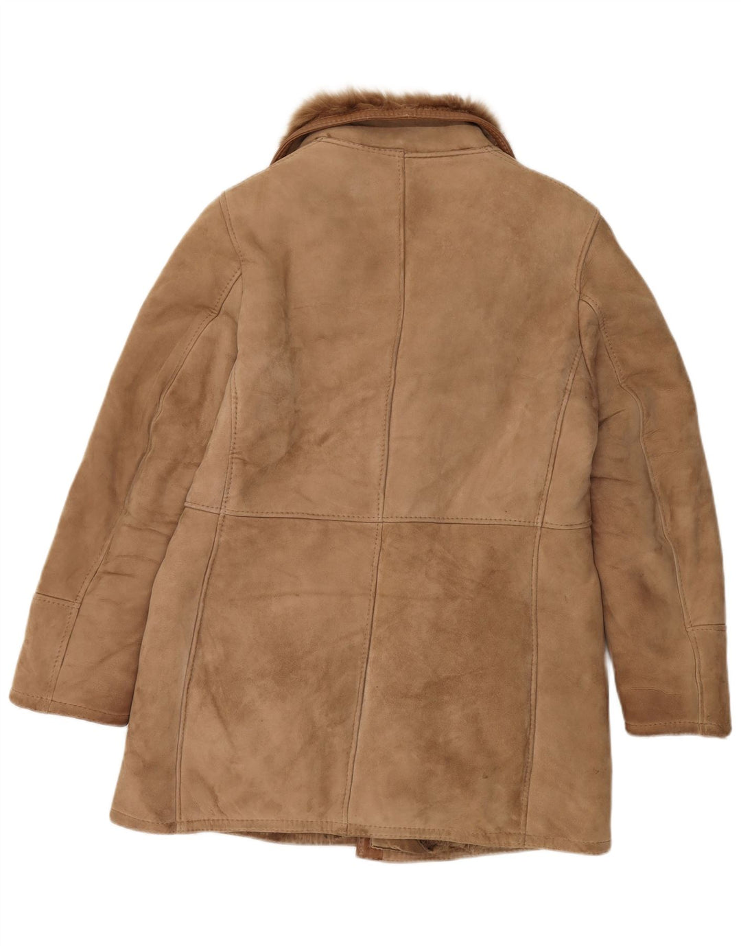 Jachetă din shearling pentru bărbați de epocă, mare, maro, 50