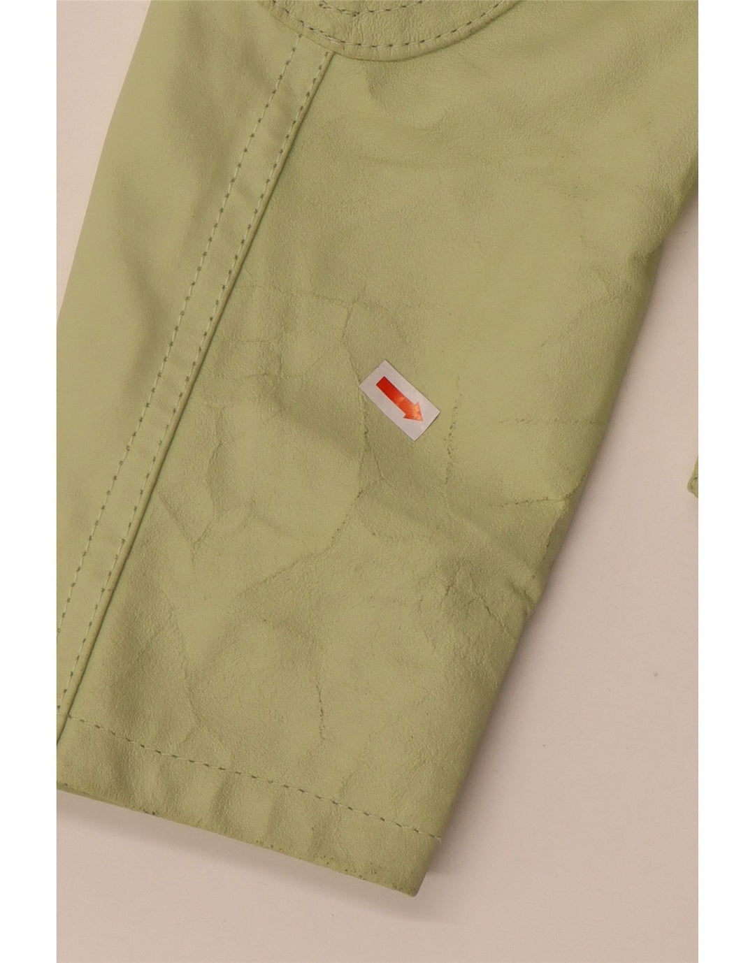 Jachetă de piele crop Sasch pentru femei UK 18 XL, piele verde