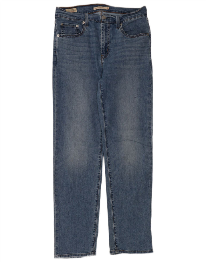 Blugi drepti cu talie mare Levi's 724 pentru femei W29 L30 albastru