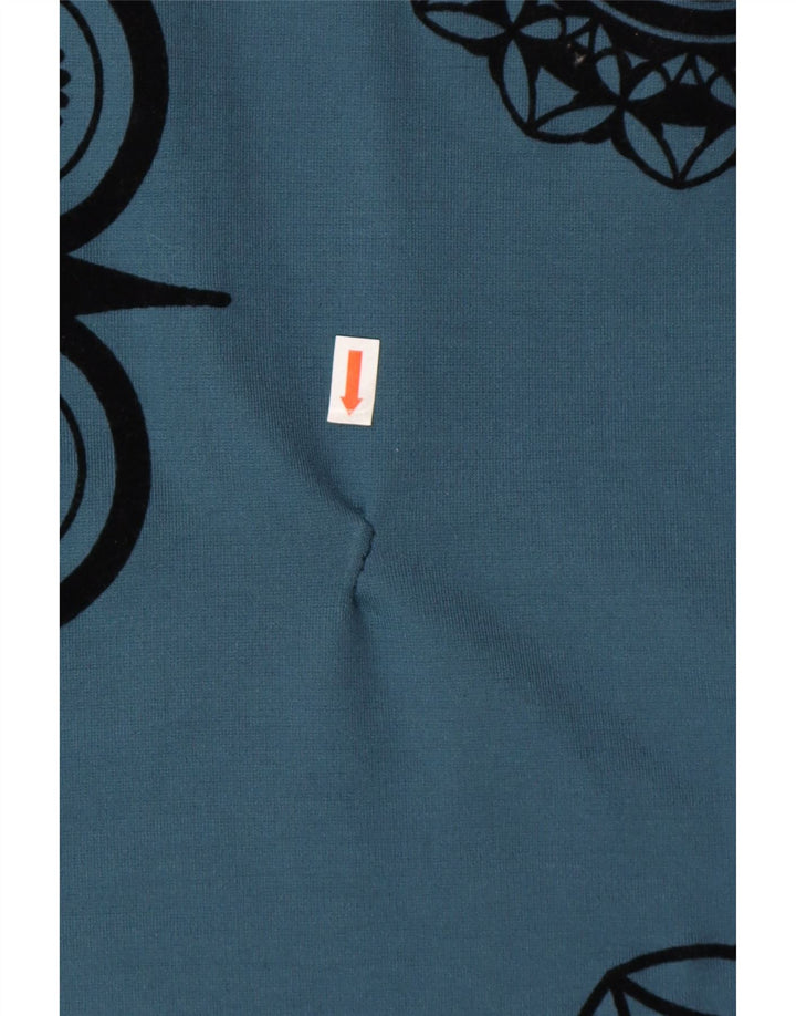 DESIGUAL Womens Graphic Sheath Dress UK 14 Large Blue Vintage Desigual and Second-Hand Desigual from Messina Hembry 