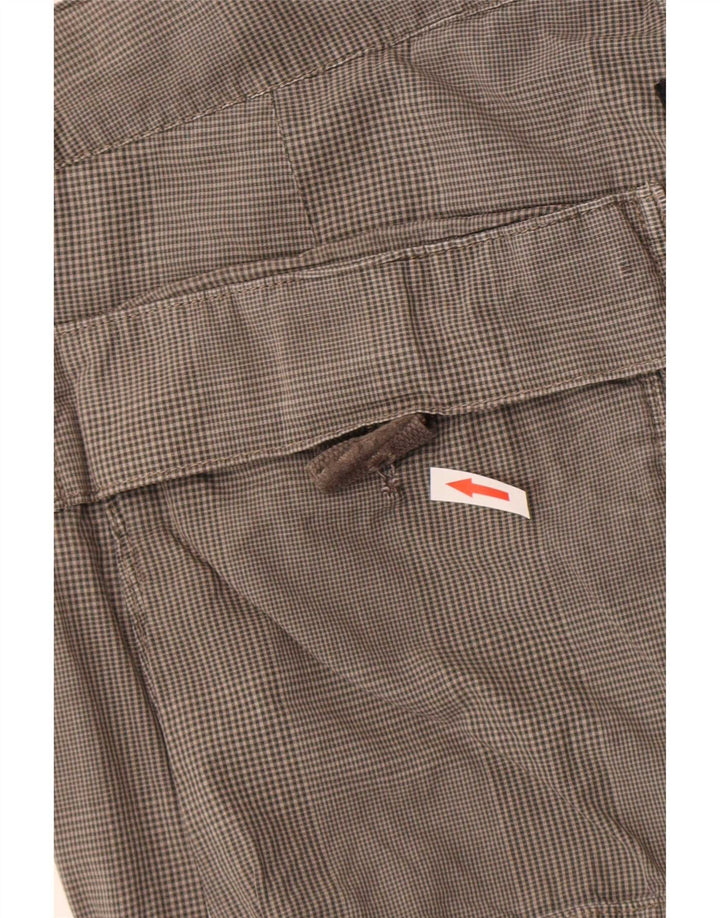 Pantaloni scurti cargo pentru bărbați G-Star W34, bumbac cu carouri, gri mari