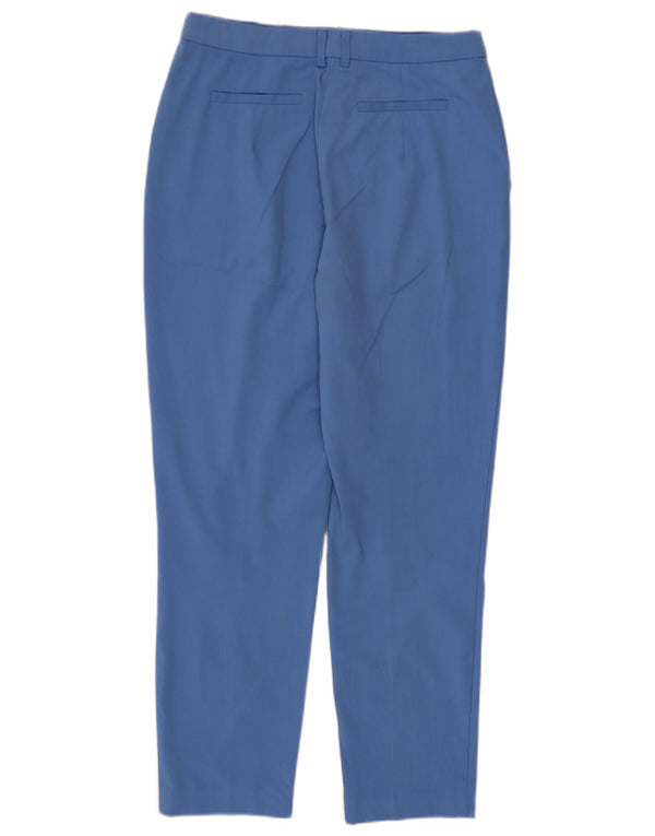 Topshop Pantaloni chino subțiri pentru femei UK 10 Small W28 L26 Blue Poliester
