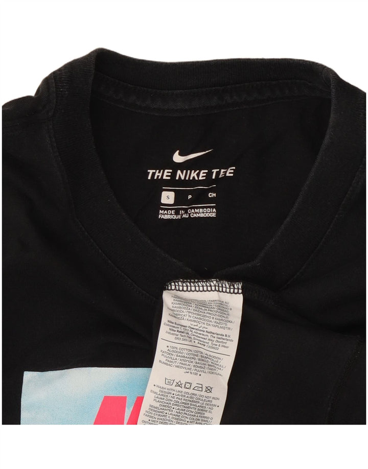 Tricou grafic Nike pentru bărbați Top mic, negru, bumbac