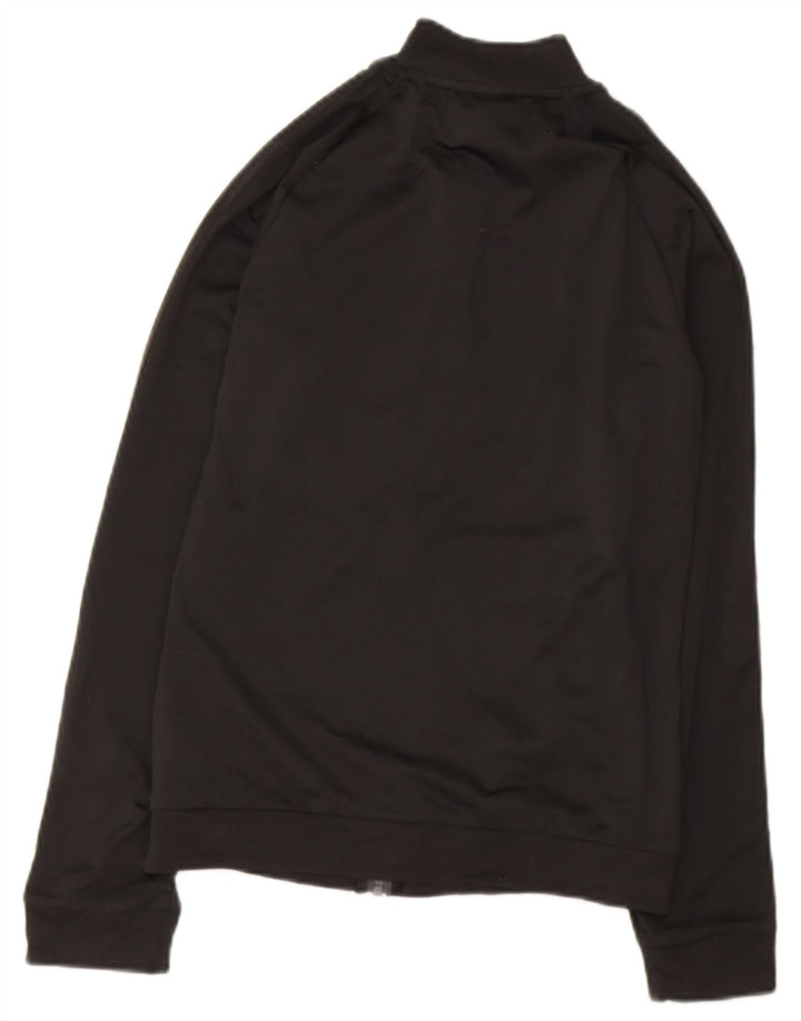 ADIDAS Womens Tracksuit Top Jacket UK 8/10 Small Black Polyester