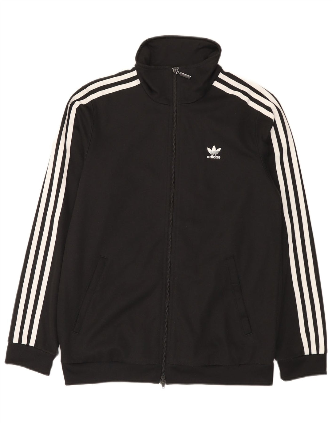 Jachetă de top pentru trening Adidas pentru femei UK 10, bumbac negru mic