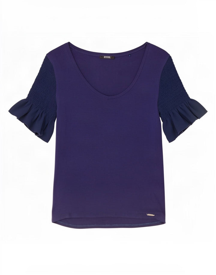 Bluză pentru femei Guess UK 8 Mic, albastru marin, raion bloc de culoare