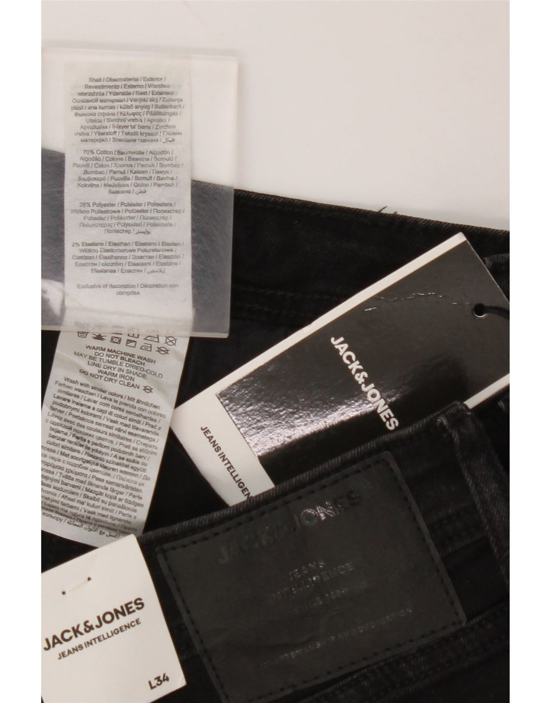 JACK & JONES Blugi pentru bărbați Tom skinny W32 L34 bumbac negru