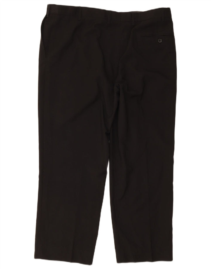 Pantaloni de costum pentru femei Marks & Spencer, cu ajustare normală, L38 L29, poliester negru