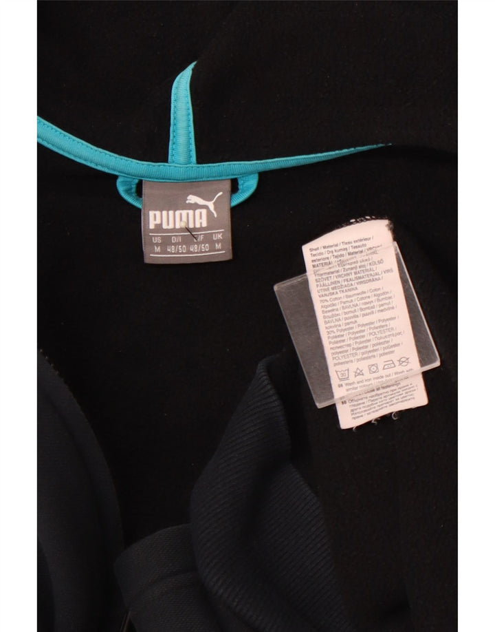 Pulover pentru bărbați PUMA Graphic Zip Hoodie, mediu din bumbac bleumarin