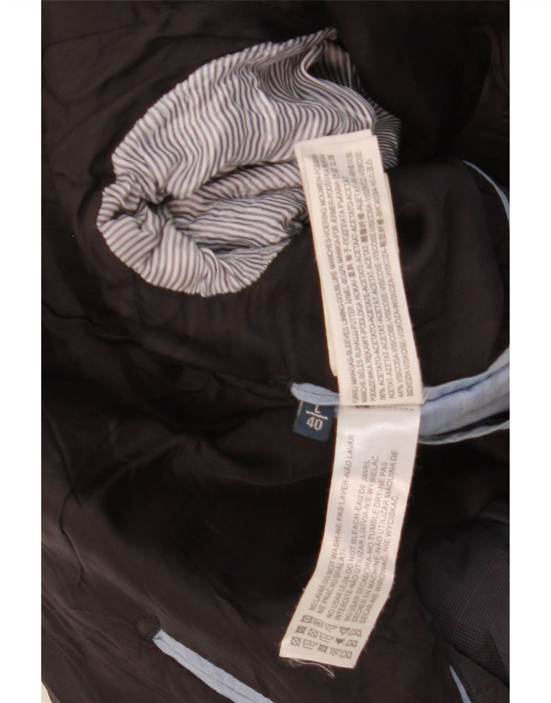 Jachetă Massimo Dutti pentru bărbați, UK 40, mare, albastru marine, în acetat