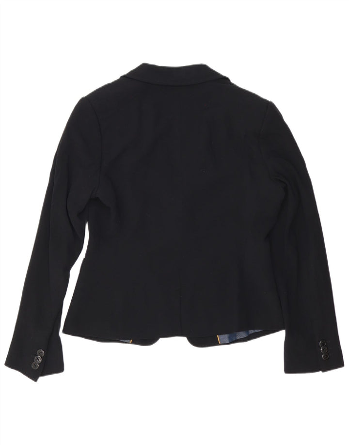 Jachetă Blazer pentru femei Jigsaw cu 1 nasture UK 14 Medium Black