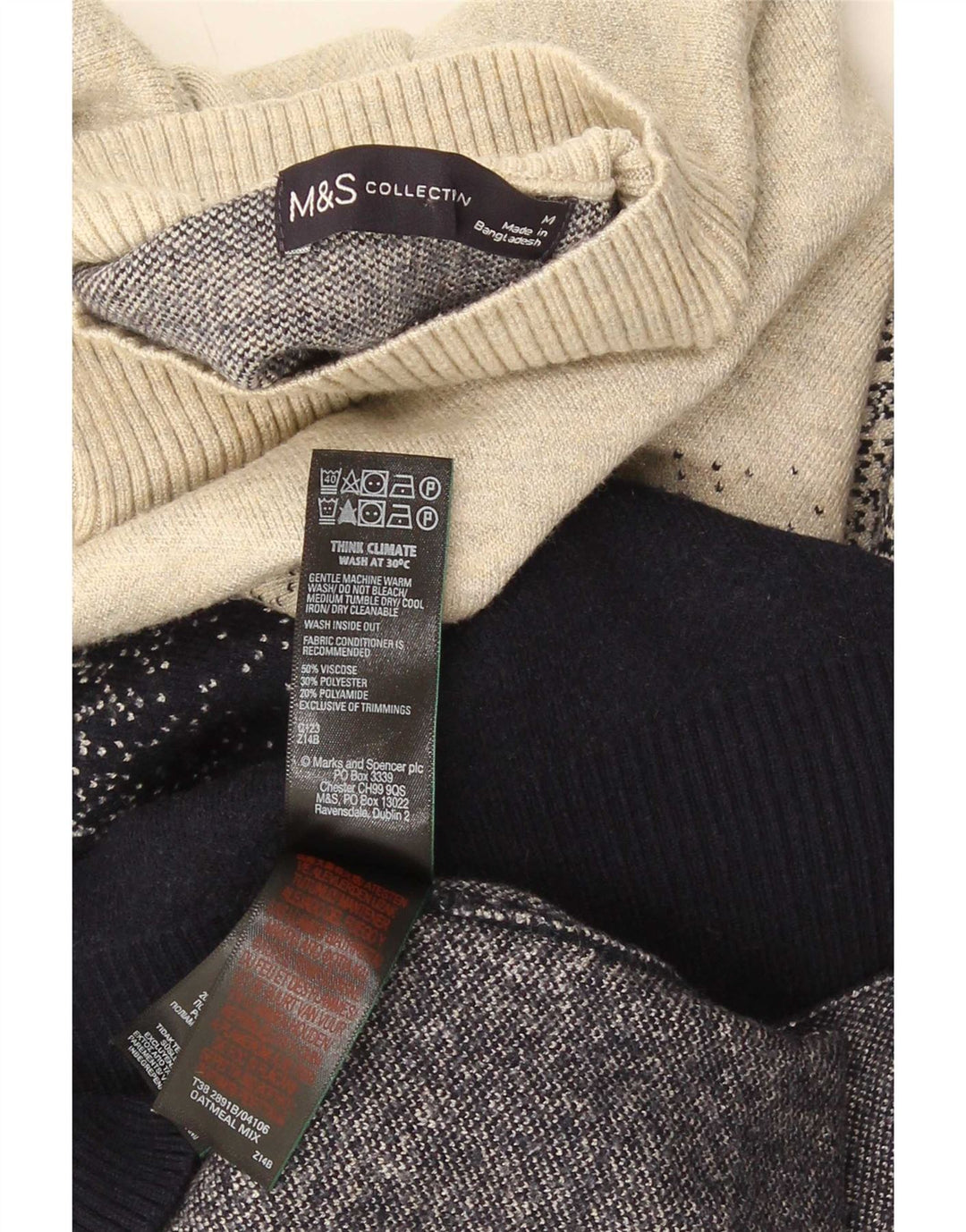 Pulover cu gât țestoasă pentru bărbați Marks & Spencer UK 14 Medium Multicolor