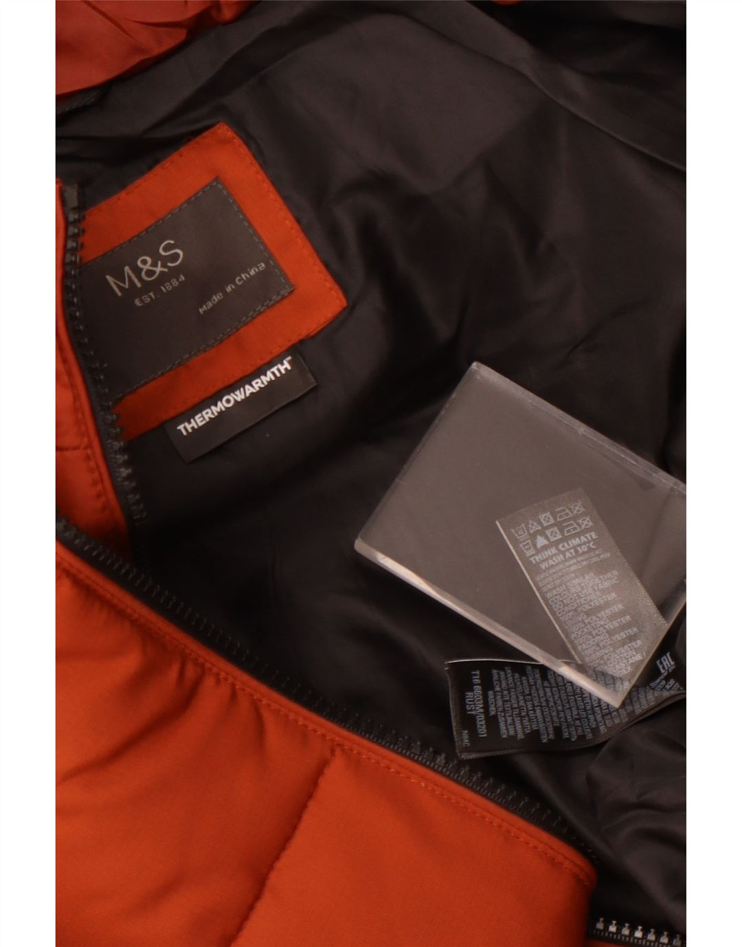 Jachetă căptușită pentru bărbați Marks & Spencer UK 42 XL Maro Poliester