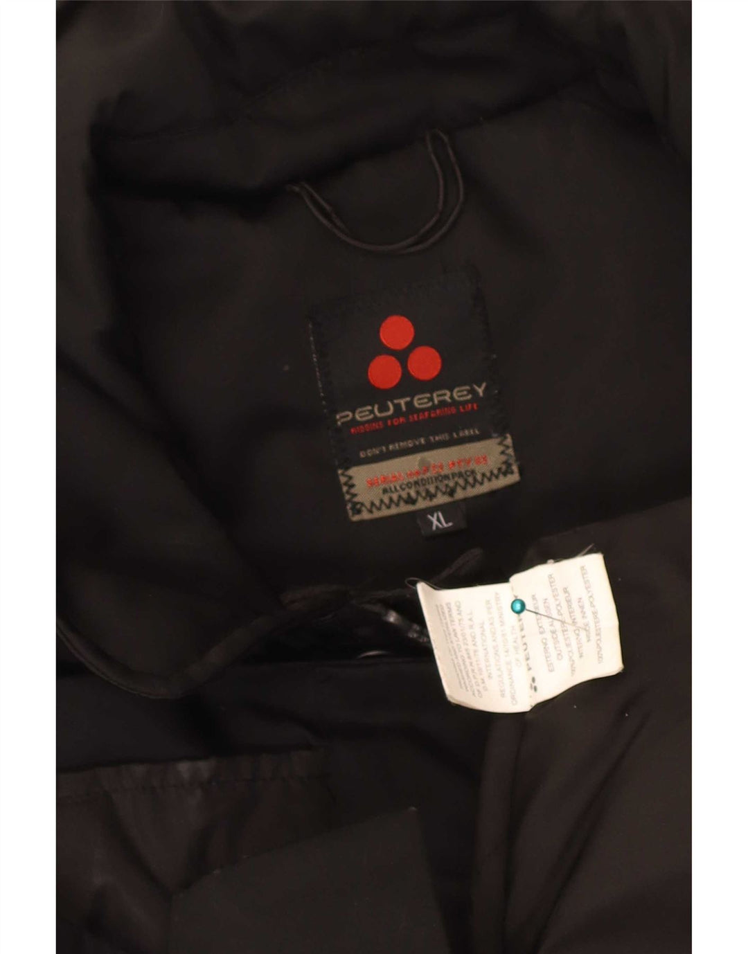 Jachetă de vânt pentru bărbați PEUTEREY UK 42 XL Poliester negru