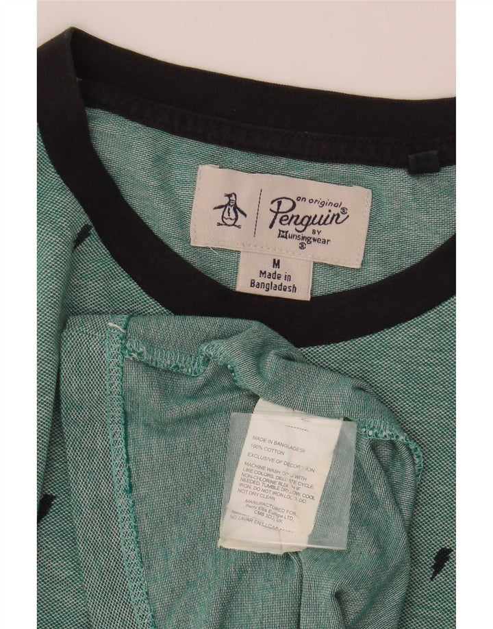 Tricou pentru bărbați Penguin Top din bumbac verde mediu