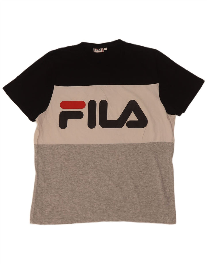 Tricou cu grafică pentru bărbați Fila Top mare, multicolor, color block