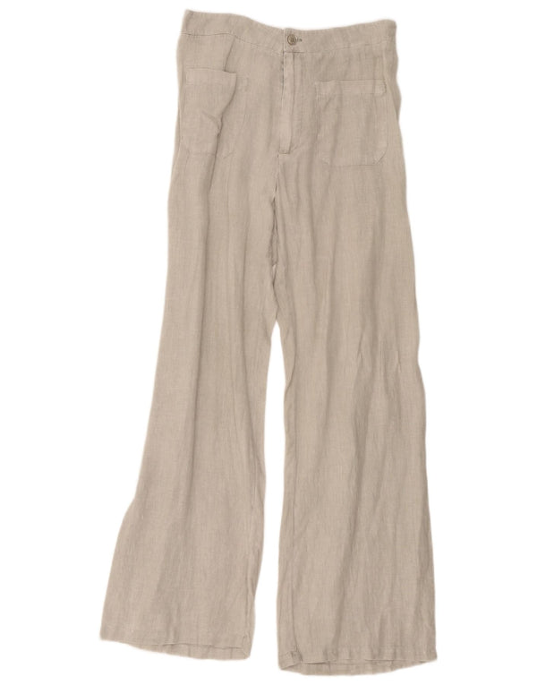 Pantaloni casual pentru femei cu picioare largi Zara Mediu L28 L32 Gri