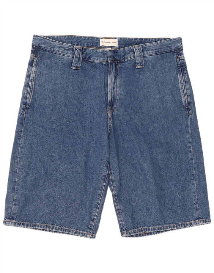 Pantaloni scurți din denim pentru bărbați Calvin Klein W36, mare, albastru, bumbac