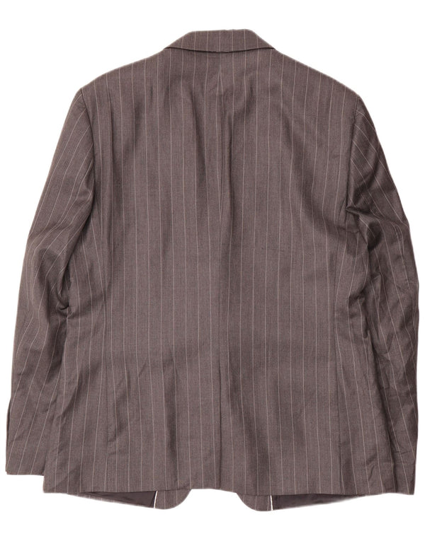 Jachetă pentru bărbați Zara cu 1 nasture EU 54 XL Gri cu dungi