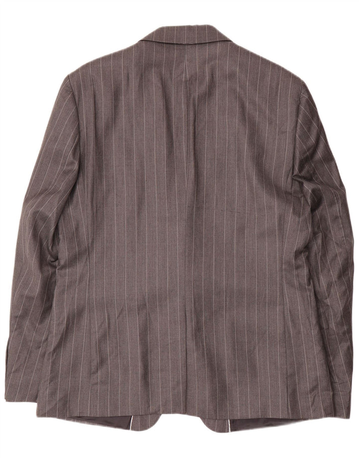 Jachetă pentru bărbați Zara cu 1 nasture EU 54 XL Gri cu dungi