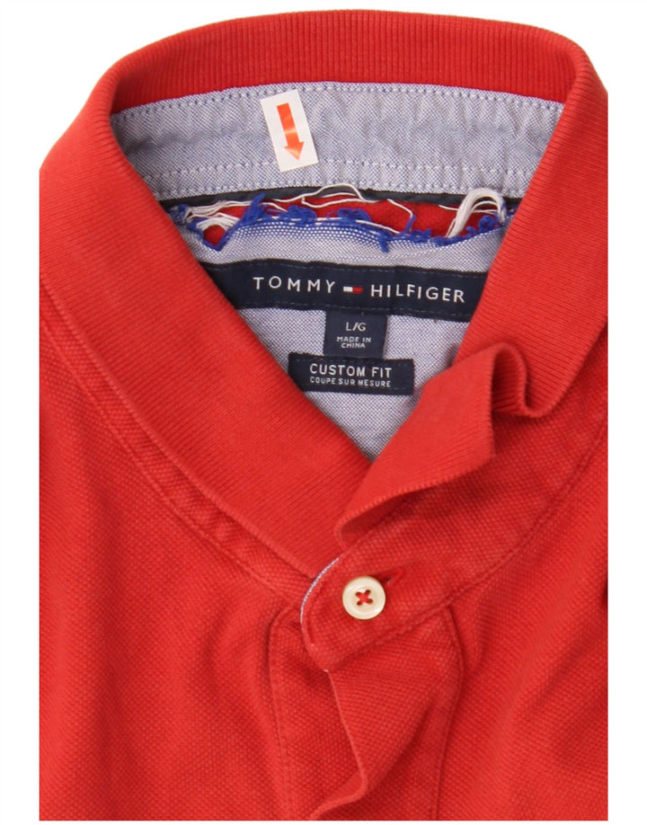 TOMMY HILFIGER Tricou polo personalizat pentru bărbați, roșu mare