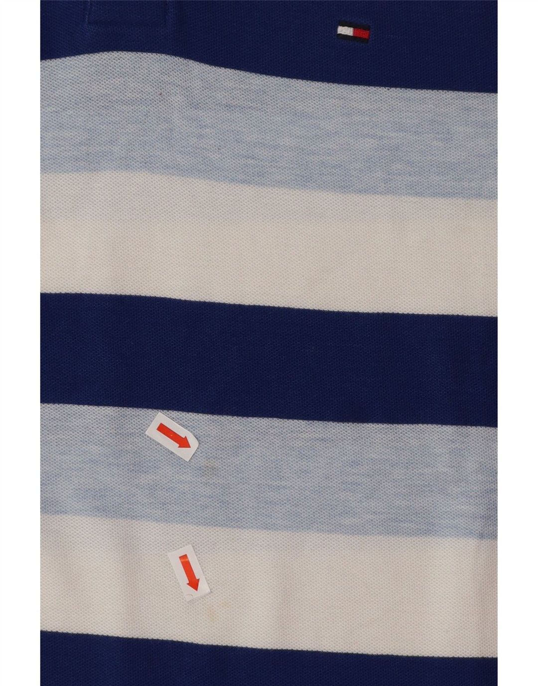 Tricou polo TOMMY HILFIGER pentru bărbați, bumbac cu dungi albastre medii