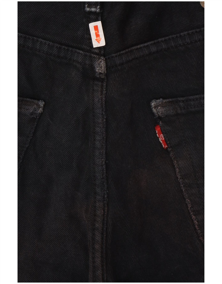 Pantaloni scurți din blugi pentru bărbați LEVI'S 501 W32 bumbac mediu negru