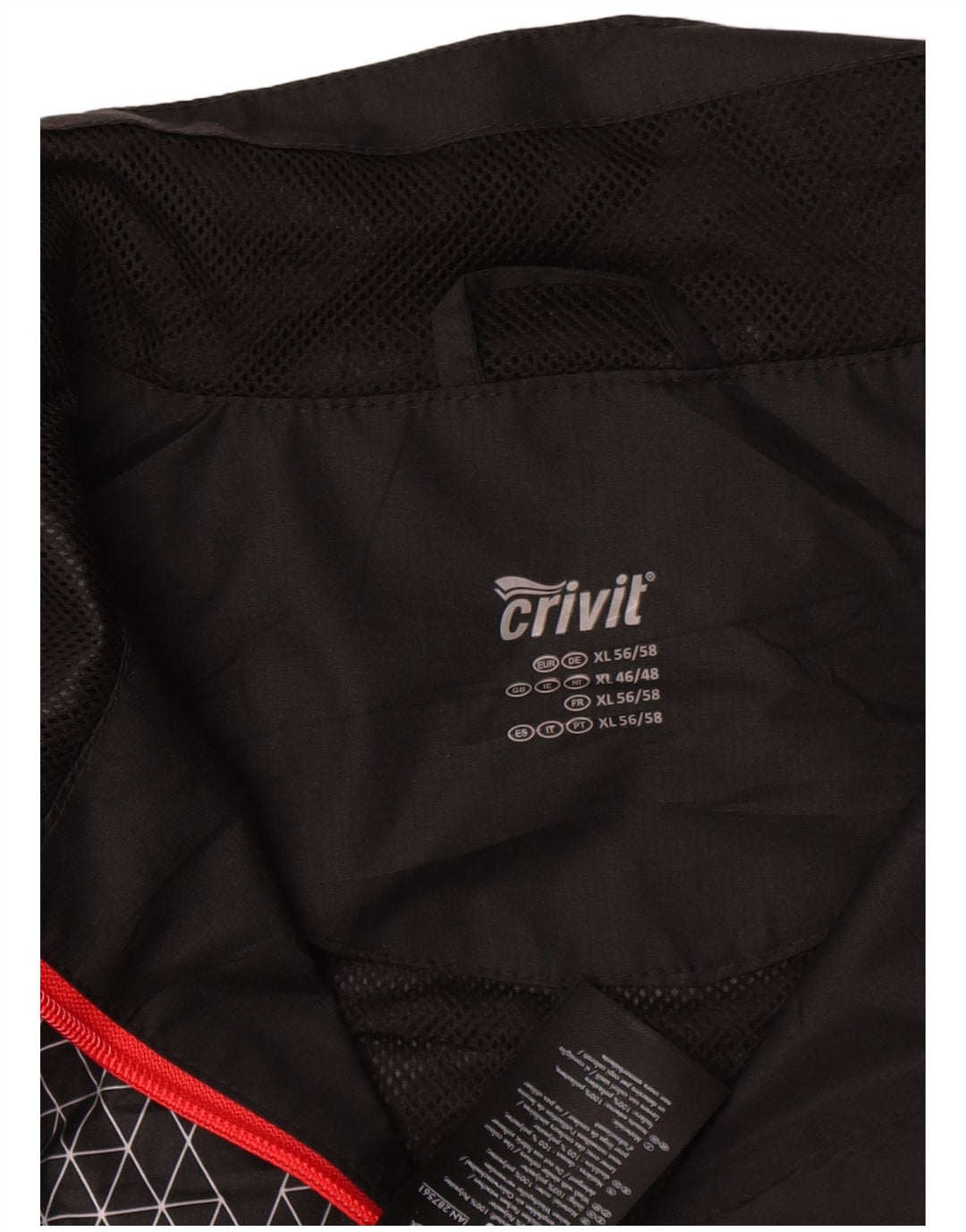 Jachetă de ploaie pentru bărbați Crivit UK 46/48 XL Poliester geometric negru