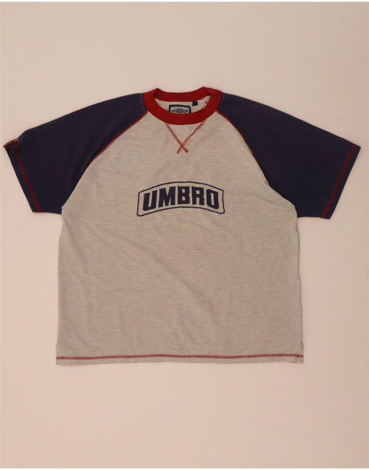 Tricou grafic Umbro pentru bărbați Top mare, gri, poliester color bloc