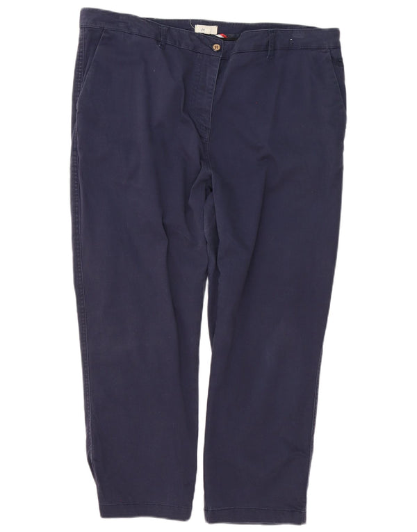 Pantaloni chino drepți pentru femei Joules UK 18 XL W38 L25 Bumbac bleumarin
