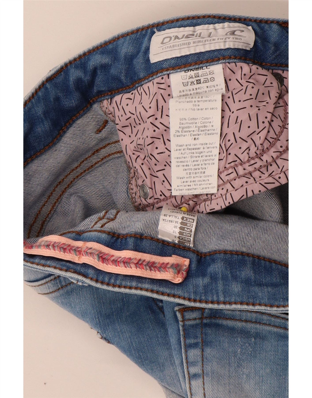Pantaloni scurți din blugi pentru femei O'Neill W30, bumbac albastru mediu