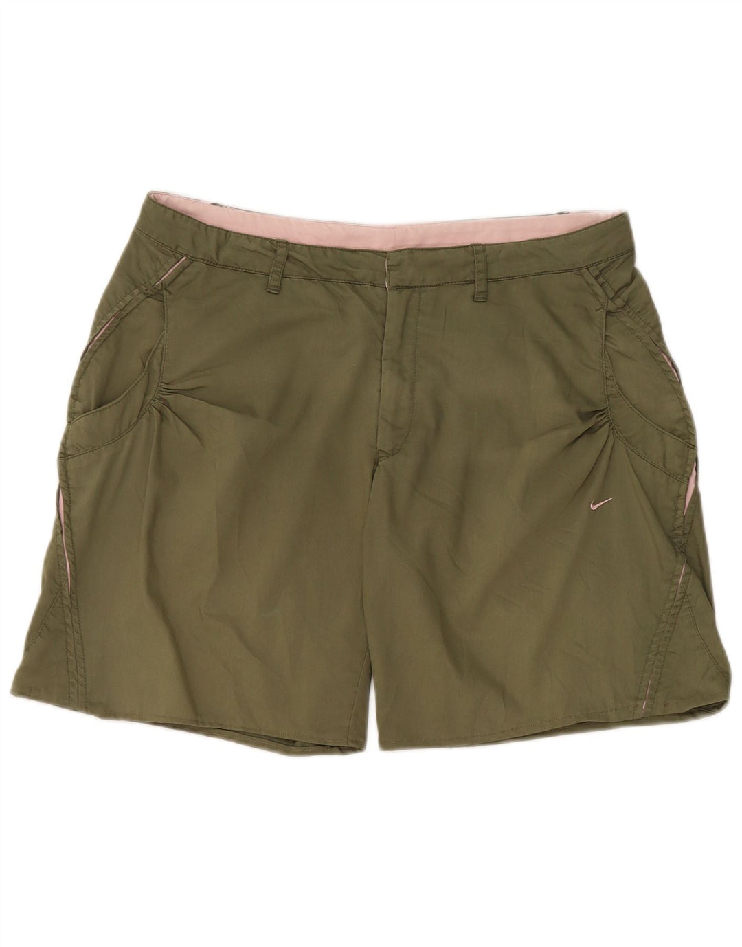 Pantaloni scurți chino Nike pentru femei UK 12 Medium W32 Kaki Bumbac