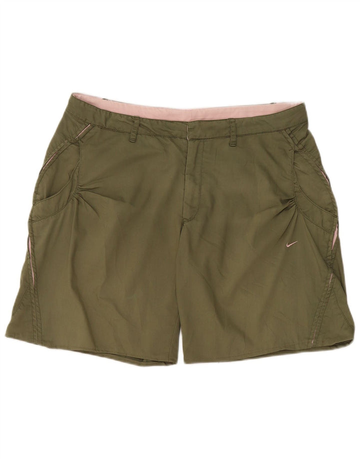 Pantaloni scurți chino Nike pentru femei UK 12 Medium W32 Kaki Bumbac