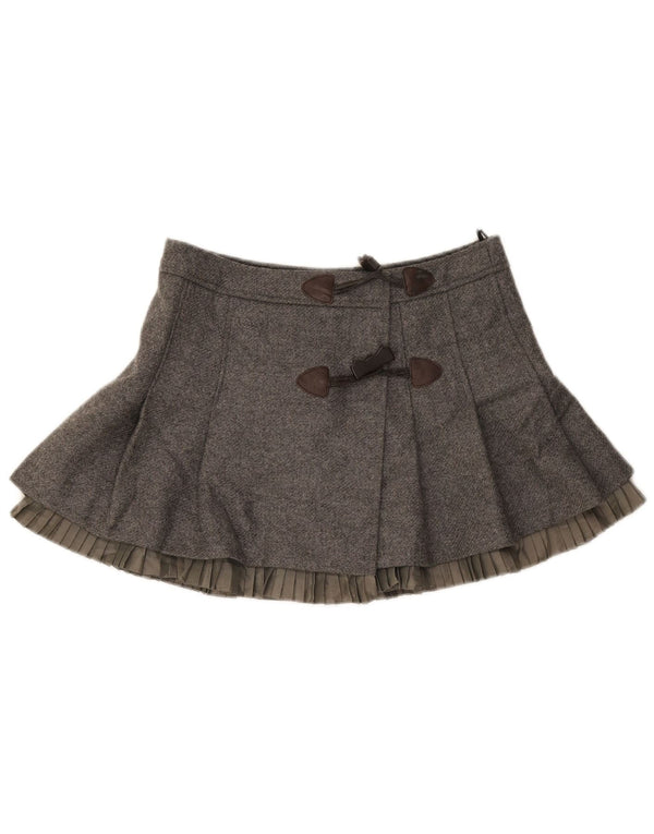 Fusta Mini Wrap pentru femei Valentino Medium W30 Lână virgină gri
