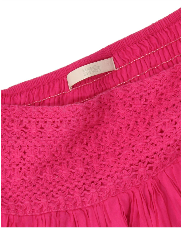 Marks & Spencer Womens Pleated Mini Skirt W28 Medium Pink