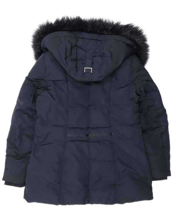 Jachetă căptușită cu glugă supradimensionată pentru femei Monsoon UK 14 Medium Bleumarin