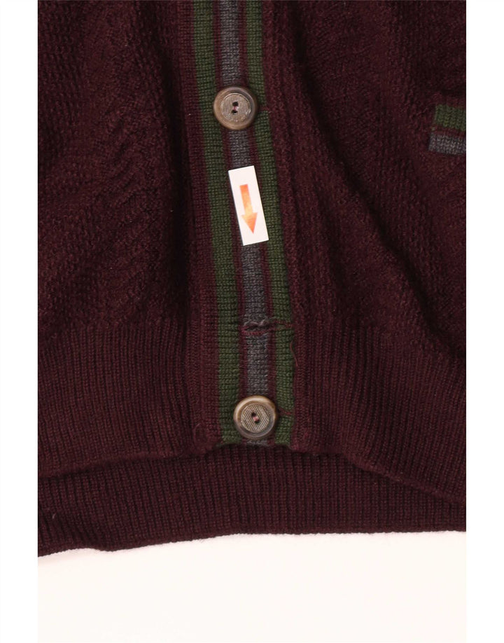 Pulover cardigan bărbați Il Granchio, cu dungi mici, maro