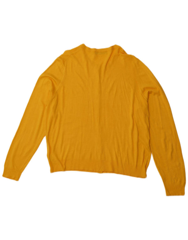 MARKS & SPENCER Pulover cardigan pentru femei UK 20 2XL Yellow Viscose