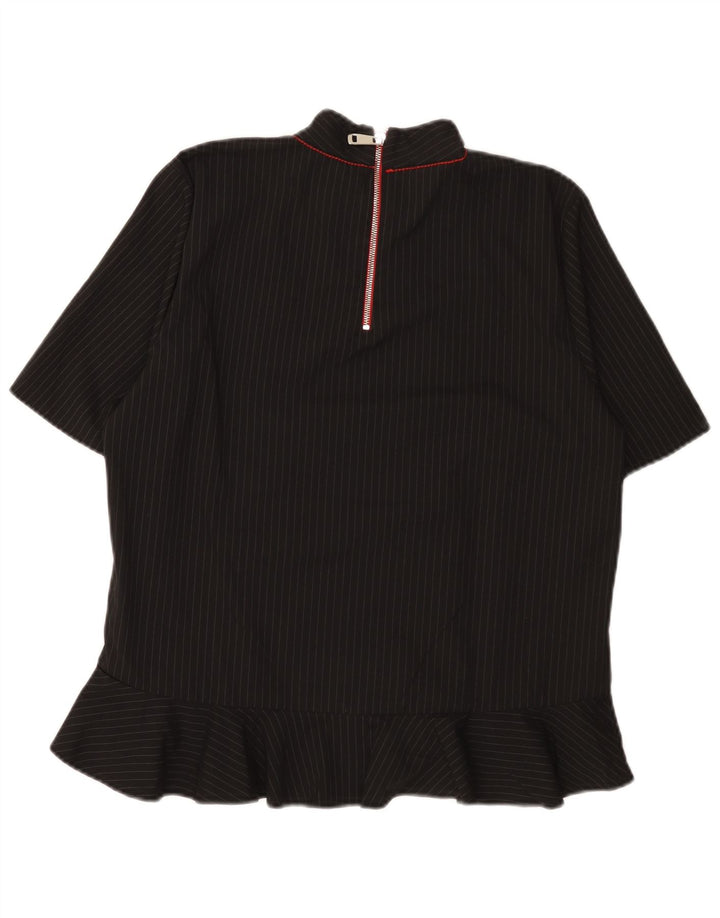 Bluză pentru femei Zara UK 14 Medium Negru Poliester color bloc