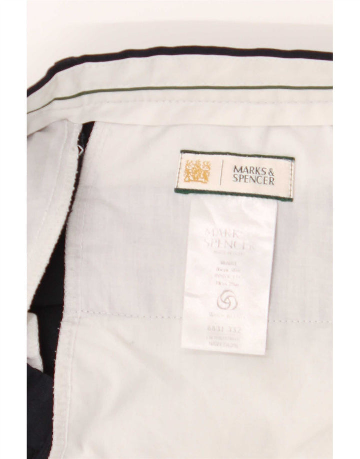 Marks & Spencer Pantaloni drepți pentru bărbați L34 L29 Poliester bleumarin