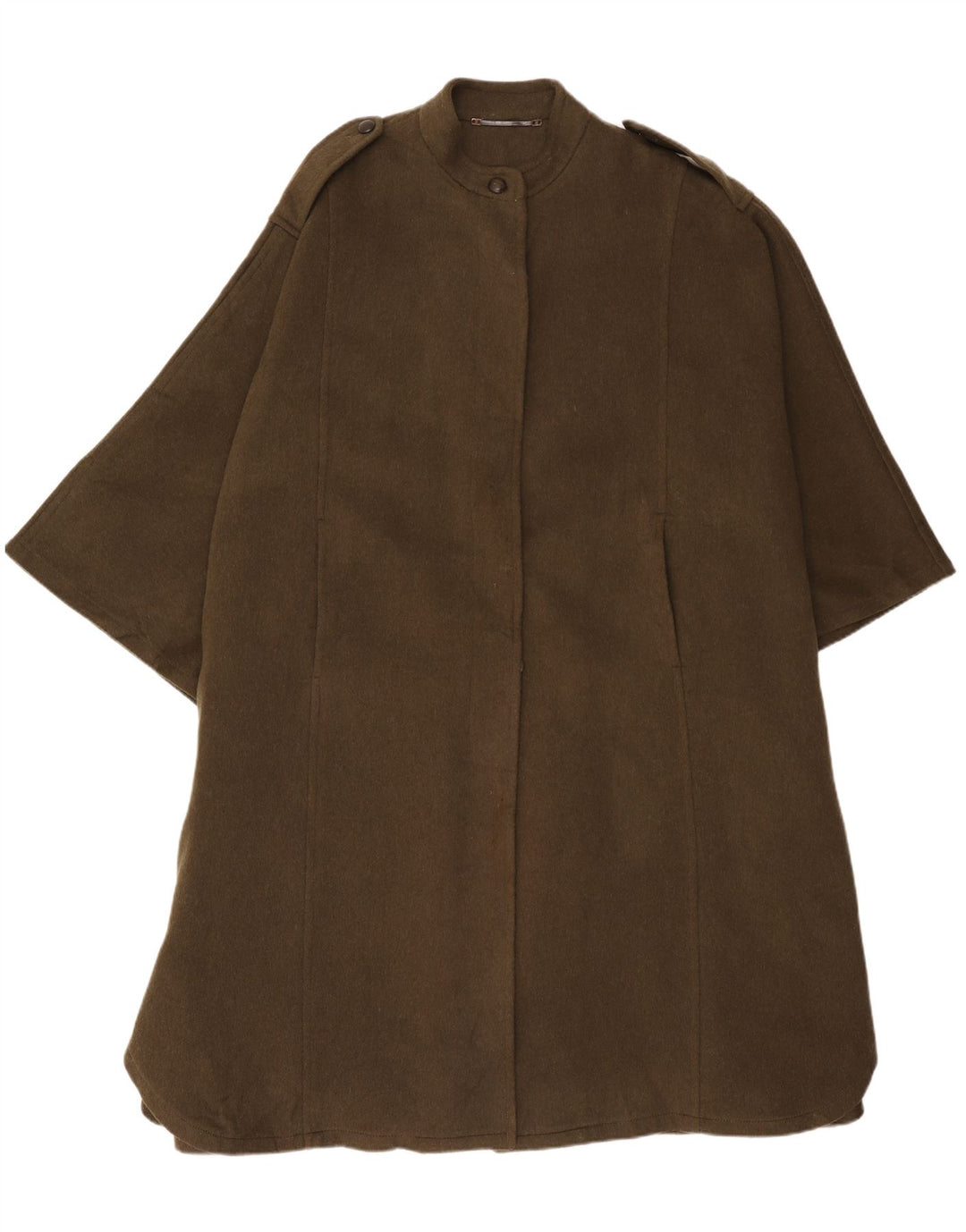 Glockner Loden haină militară supradimensionată pentru femei UK 14 kaki mediu