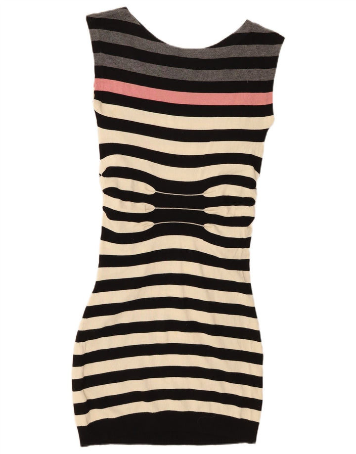 Rochie bodycon fără mâneci pentru femei Ted Baker, mărimea 2, cu dungi negre mici