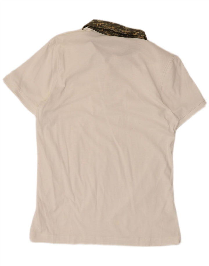 Cămașă polo Moncler pentru bărbați, slim, camuflaj alb mediu