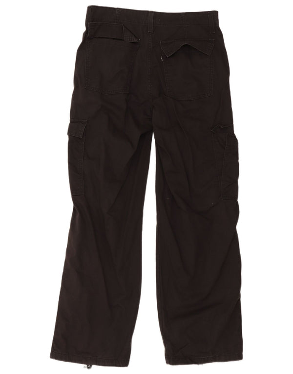 Levi's Mens Baggy Loose Fit Cargo Trousers W29 L32 Black Cotton