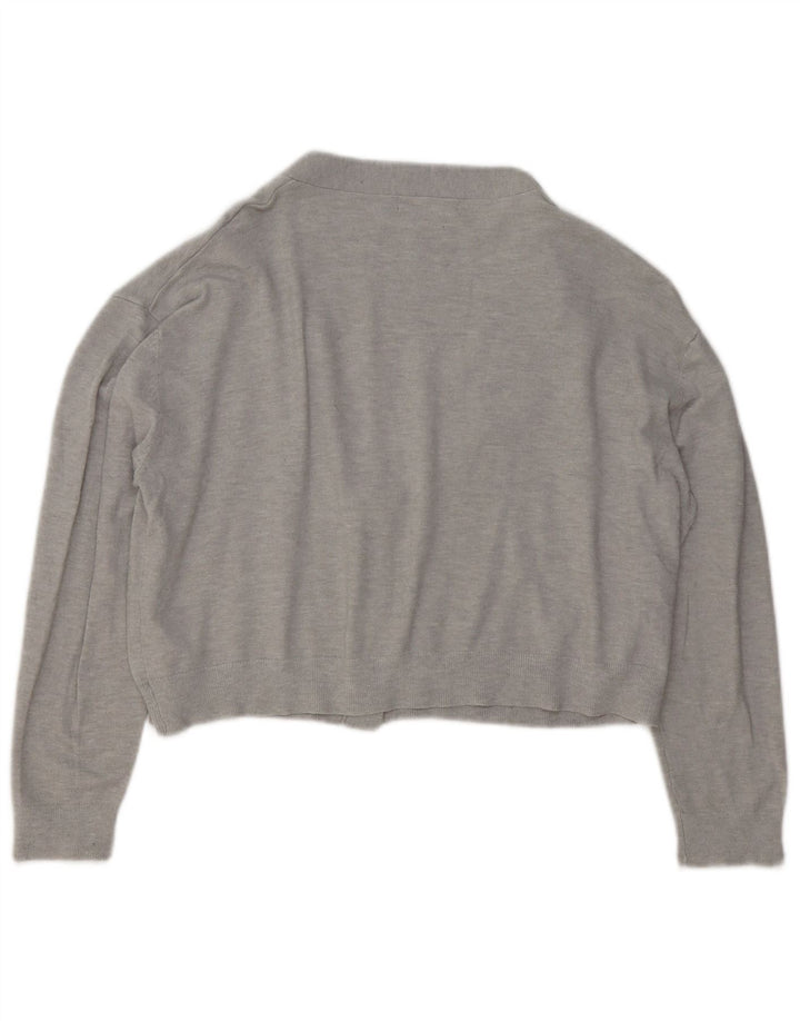 French Connection Pulover cardigan supradimensionat pentru femei UK 10 Small Gri