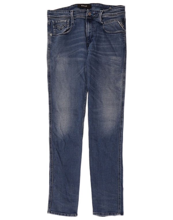 Replay blugi slim pentru femei W32 L32 albastru
